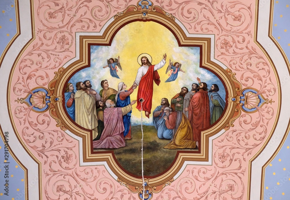Ascension of the Lord, fresco in the church of Saint Matthew in Stitar, Croatia 