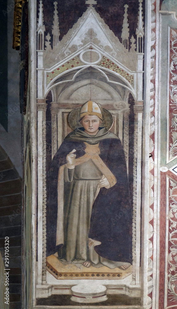 Saint, fresco in Basilica of Santa Croce (Basilica of the Holy Cross) in Florence, Italy