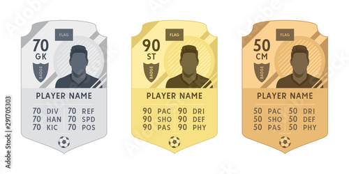 Soccer Cards Templates for Ratings