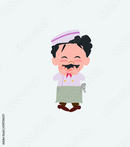 Chef trying to contain the laughter.