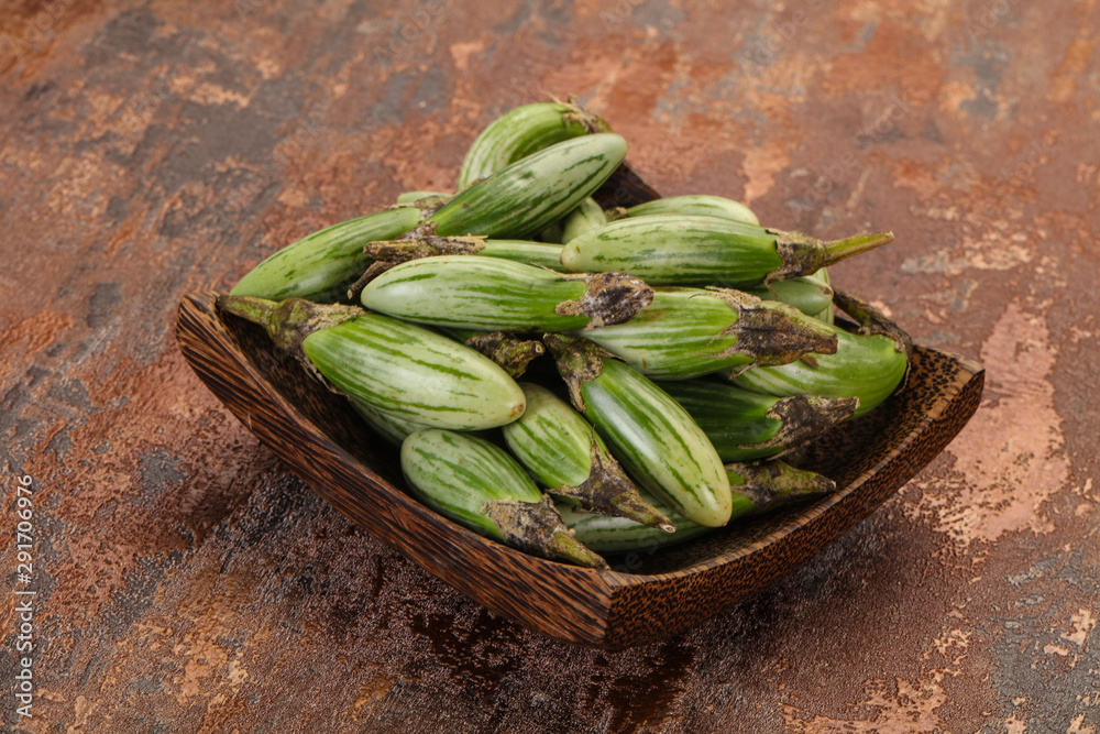 Green asian eggplant Green asian eggplant