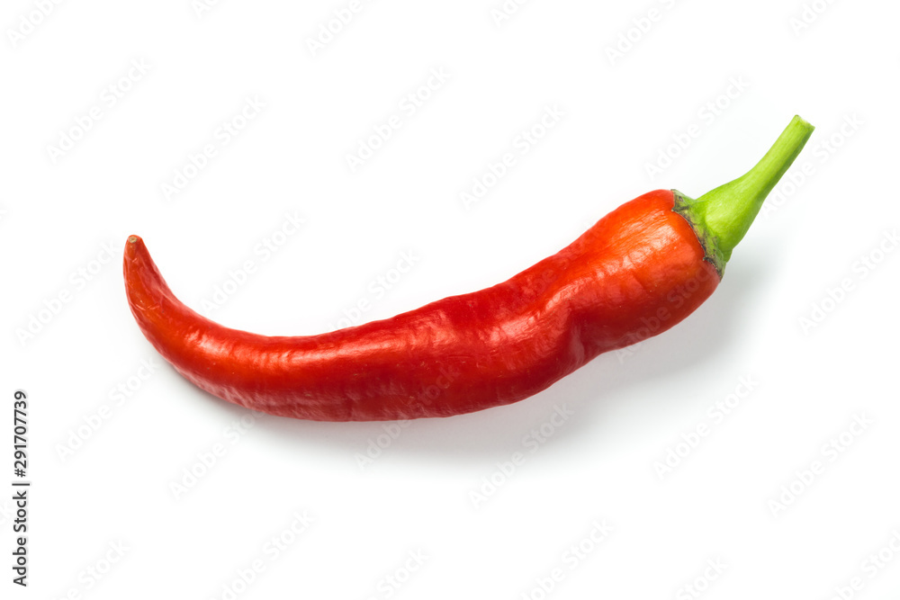 chili pepper isolated on a white background Clipping Path. Healthy food. Fresh vegetables.