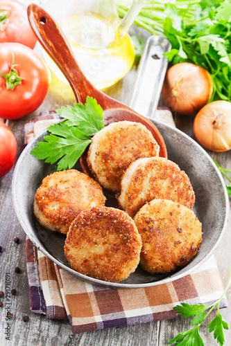 Burgers in the pan