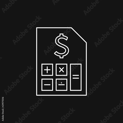 Accounting vector icon. Business and financial symbol