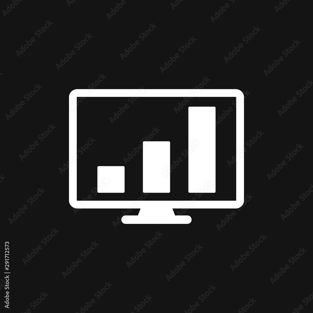 Analytics icon. Vector illustration style is flat iconic symbol