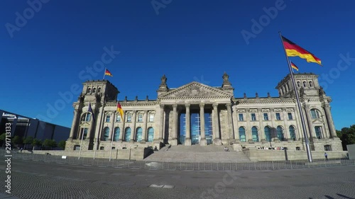 Reichstag in Berlin. Parliament of Germany. 4K. photo