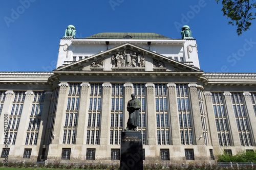 Croatian national state archives building in Zagreb, Croatia photo