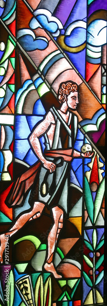 David, stained glass