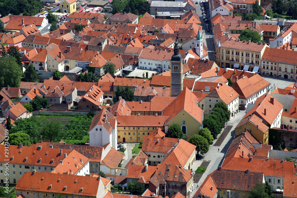 Aerial view of Varazdin, city in northwestern Croatia Aerial view of Varazdin, city in northwestern Croatia