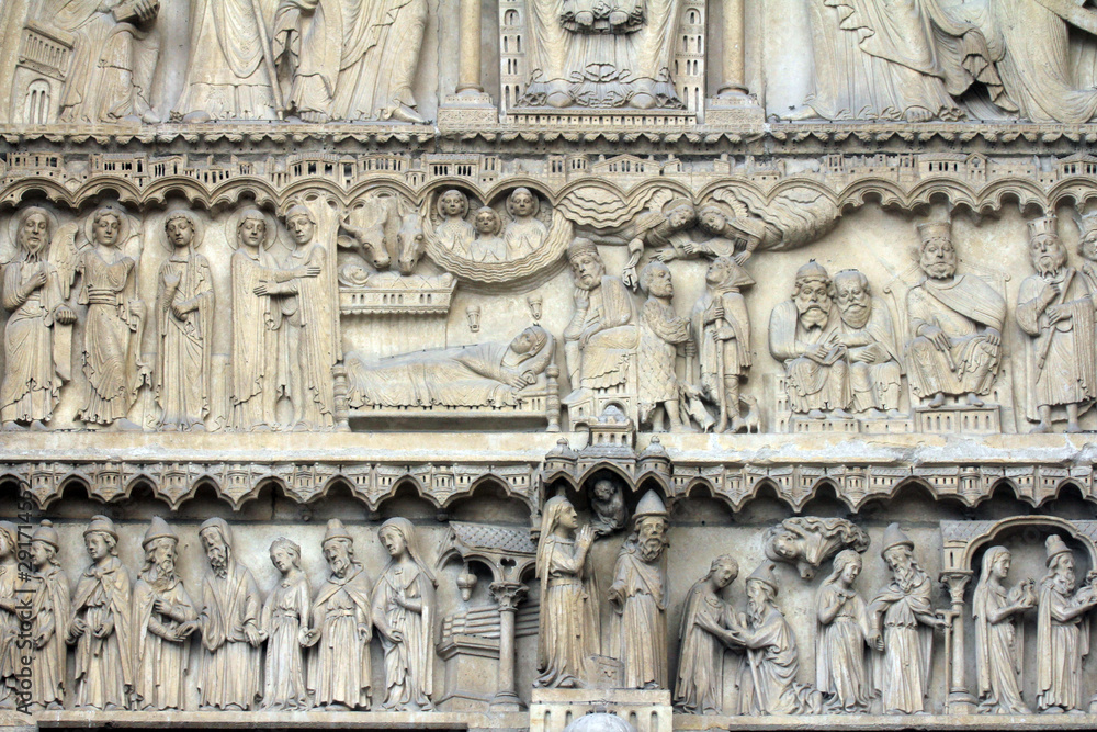 Notre Dame Cathedral, Paris, Portal of St. Anne