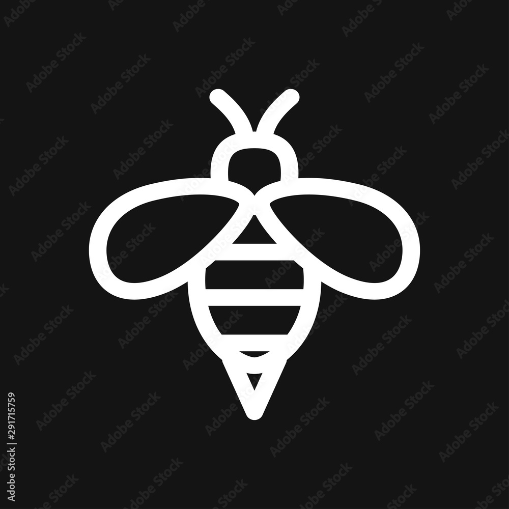 Honey bee icon. Farm animal sign. Graph symbol Honey bee icon. Farm animal sign. Graph symbol
