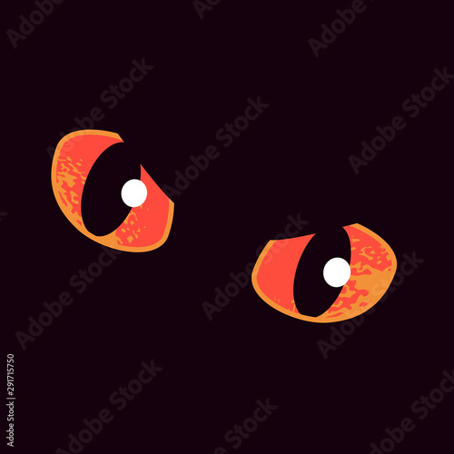 eyes on black background art vector dark