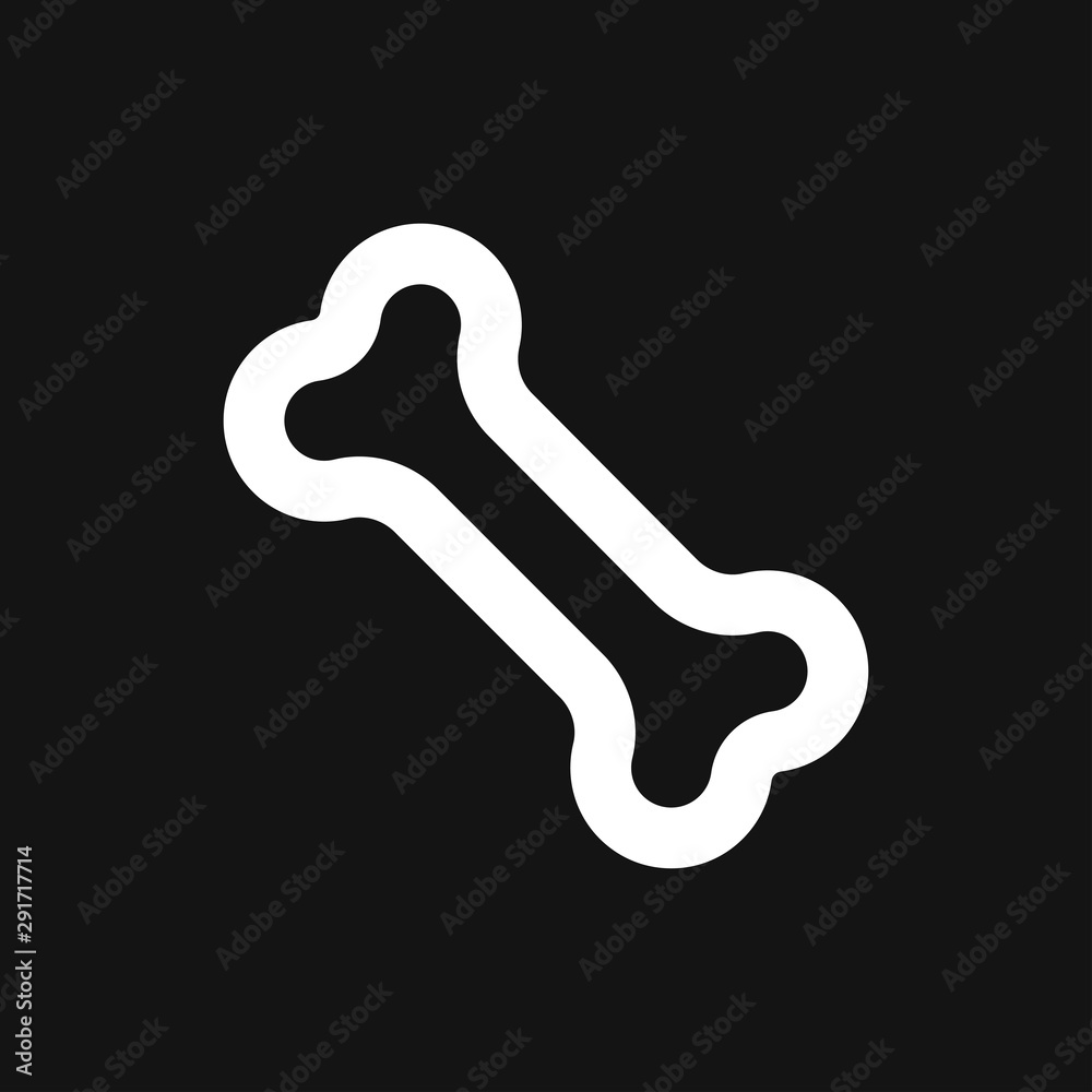 Bone flat icon. Single high quality symbol Bone flat icon. Single high quality symbol