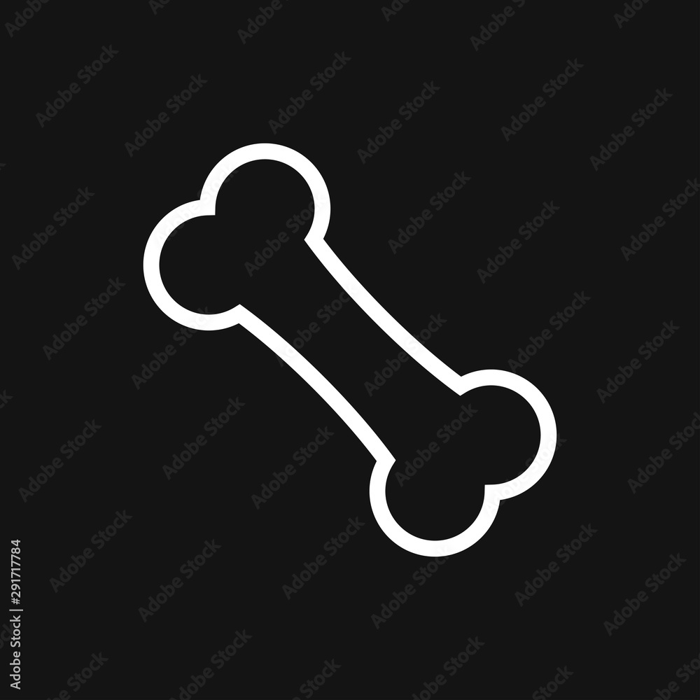 Bone flat icon. Single high quality symbol Bone flat icon. Single high quality symbol