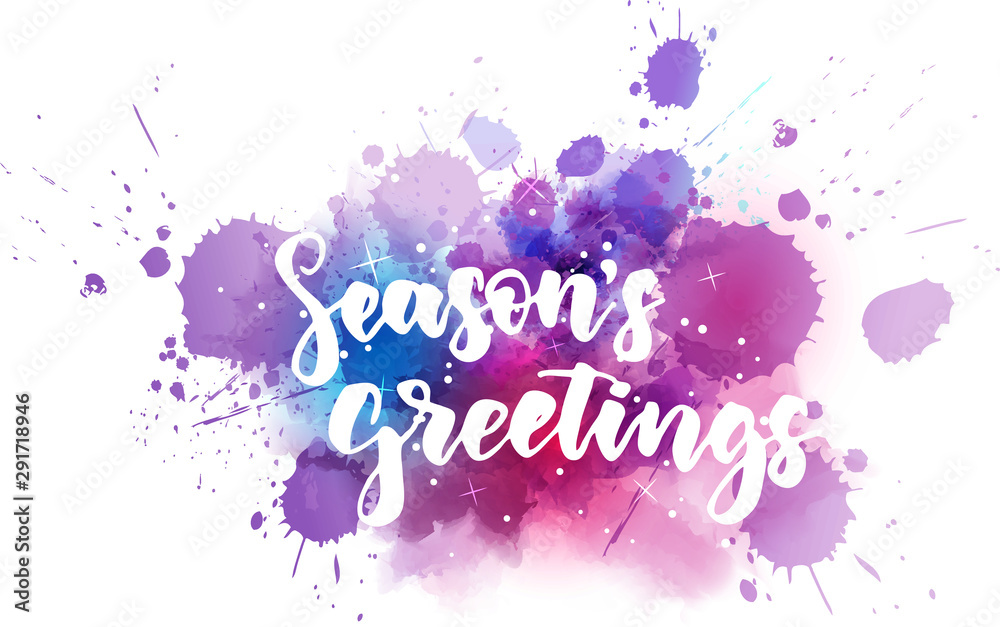 Season's greetings lettering. Christmas holiday concept