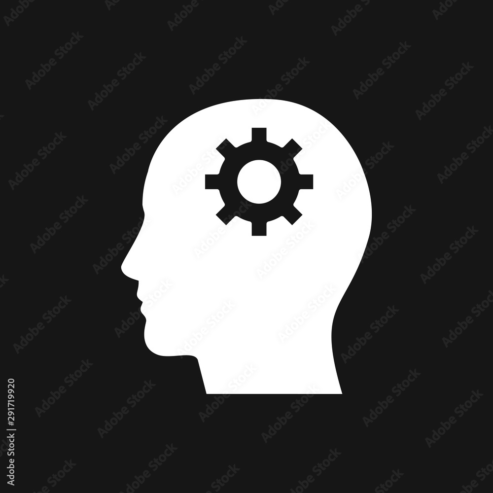 Brain vector icon. Simple illustration isolated on background Brain vector icon. Simple illustration isolated on background