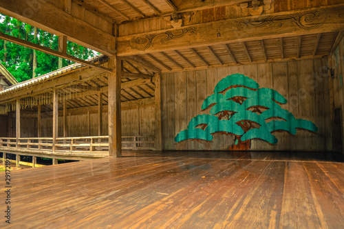 Typical Noh (classical Japanese musical drama) stage