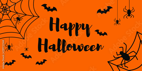 Happy Halloween message design background, vector illustration