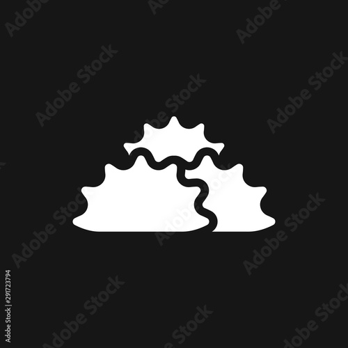 Bushes icon  vector silhouette isolated on backgorund.