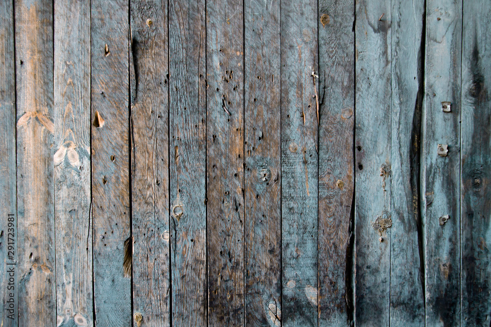 Old blue wooden planks wall Old blue wooden planks wall