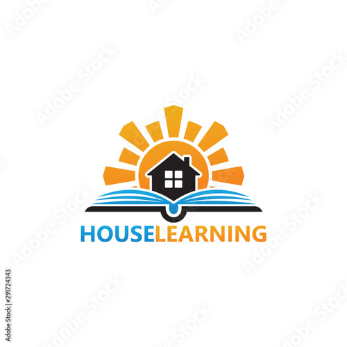 House Learning Logo Template Design