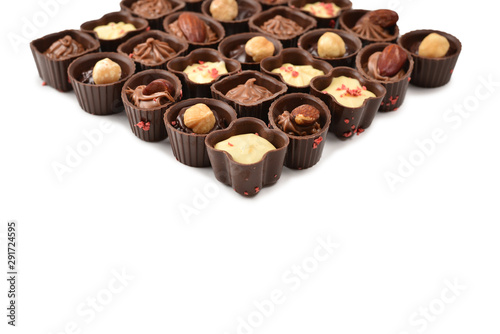 Mix of tasty chocolate candy collection. © Nikolay