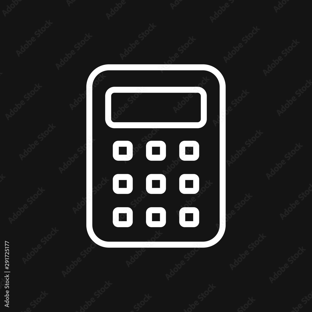 Calculator icon vector. Savings, finances sign, economy concept Calculator icon vector. Savings, finances sign, economy concept