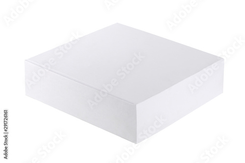 cardboard shipping box isolated on white background with clipping path included and copy space for your text © Andrea