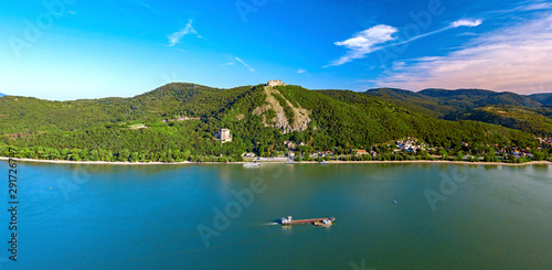 Wallpaper Mural Aerial panoramic landscape of Visegrad castle with the river Danube Torontodigital.ca
