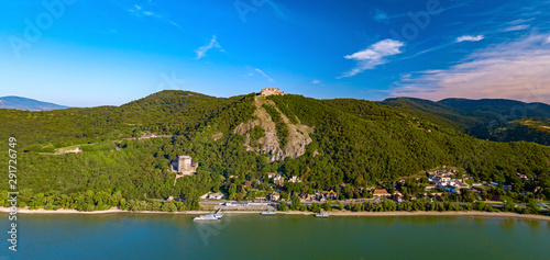 Wallpaper Mural Aerial panoramic landscape of Visegrad castle with the river Danube Torontodigital.ca