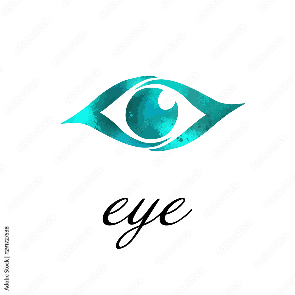 Logo abstract stylized eye. The object of the human eye. Vector illustration Logo abstract stylized eye. The object of the human eye. Vector illustration