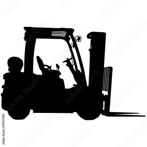 Construction Vehicles Silhouette Vector