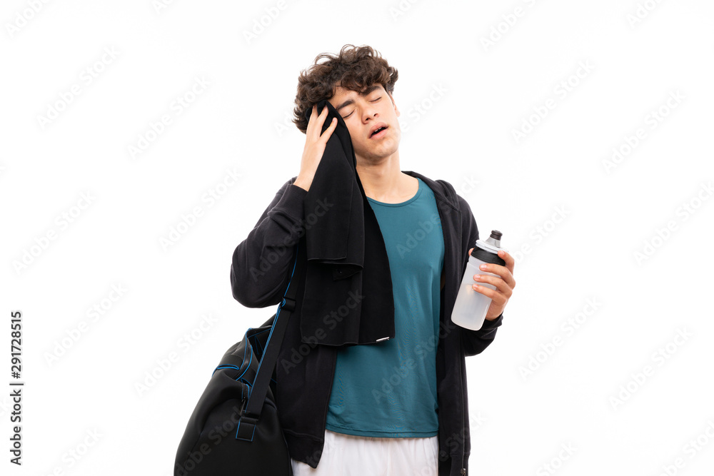 Sport man over isolated white background Sport man over isolated white background