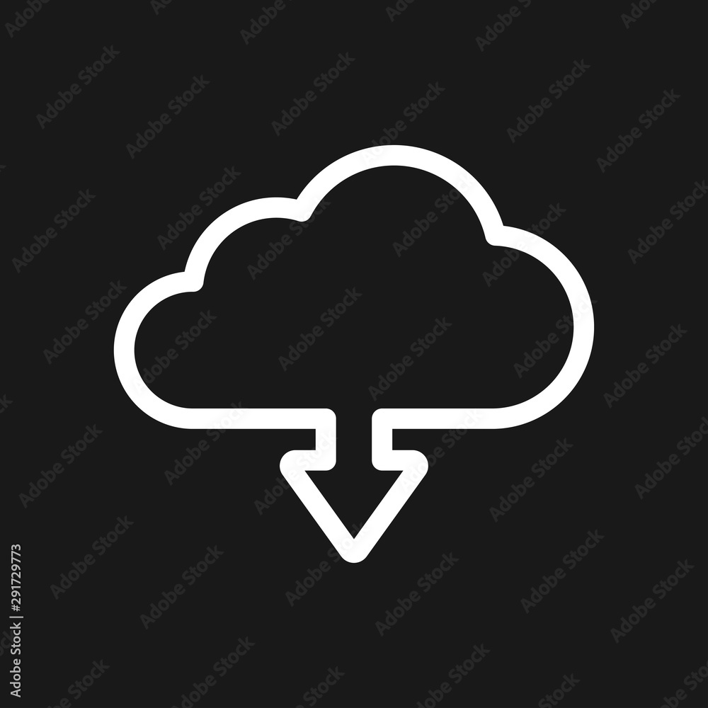 Cloud icon, outline and solid vector illustration Cloud icon, outline and solid vector illustration
