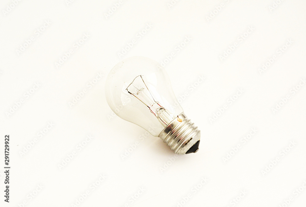 light bulb on a white background light bulb on a white background