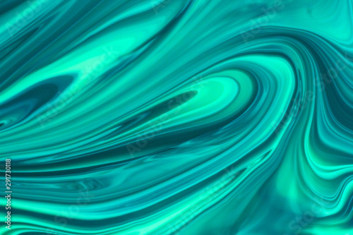 Liquid bright background in blue and green tones. Abstract background image.