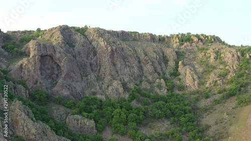 Aerial View on Old Volcanic Mountain in Bulgaria near Madjarovo photo