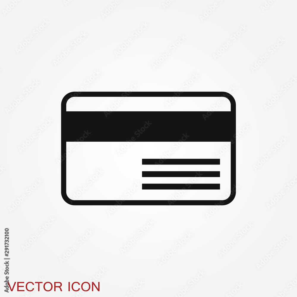Credit Card icon vector, in trendy flat style Credit Card icon vector, in trendy flat style