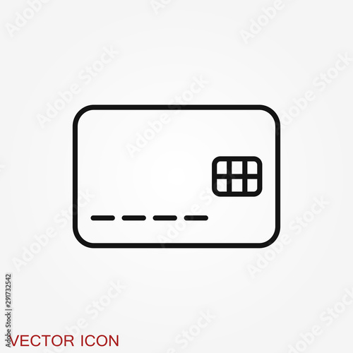 Credit Card icon vector, in trendy flat style