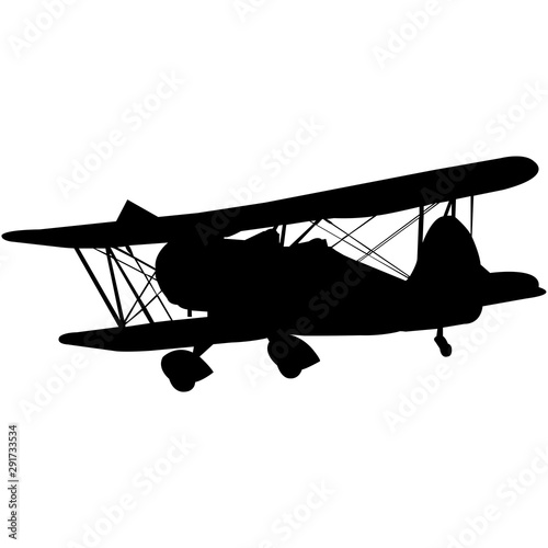 Vintage Plane Silhouette Vector