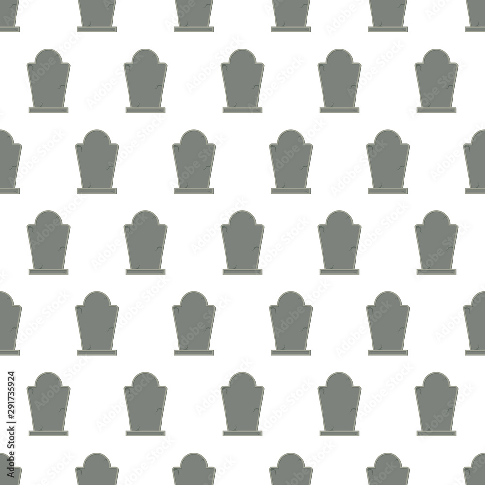 Seamless pattern with tombstone on white background, vector illustration Seamless pattern with tombstone on white background, vector illustration