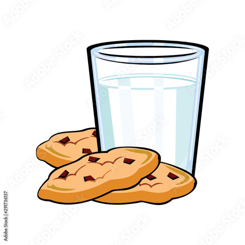 A glass of milk and cookies for Santa