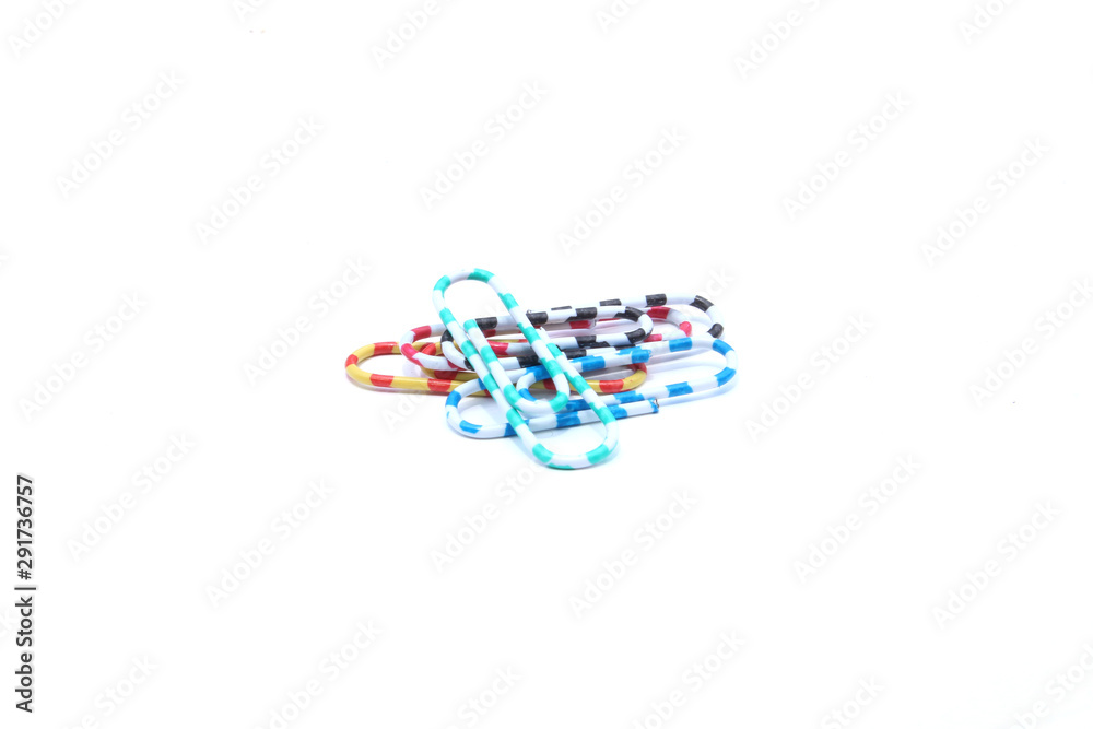 paper clip on isolated white