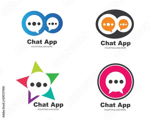 speech bubble logo icon vector