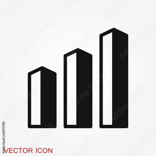 Graph and Diagram icon. Analytics and business symbols.