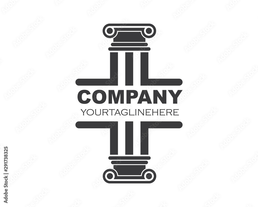 pillar Logo vector Template illustration