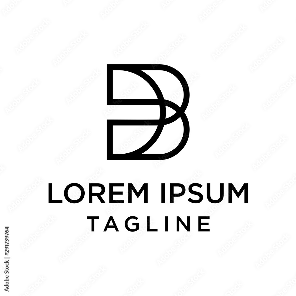 Obraz premium initial letter logo DB, BD logo template