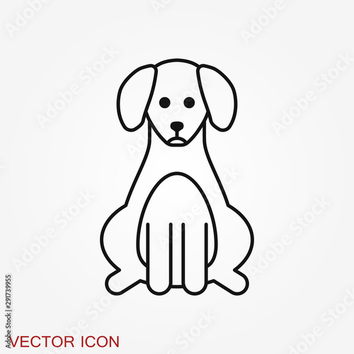 Dog icon. Vector element for your design