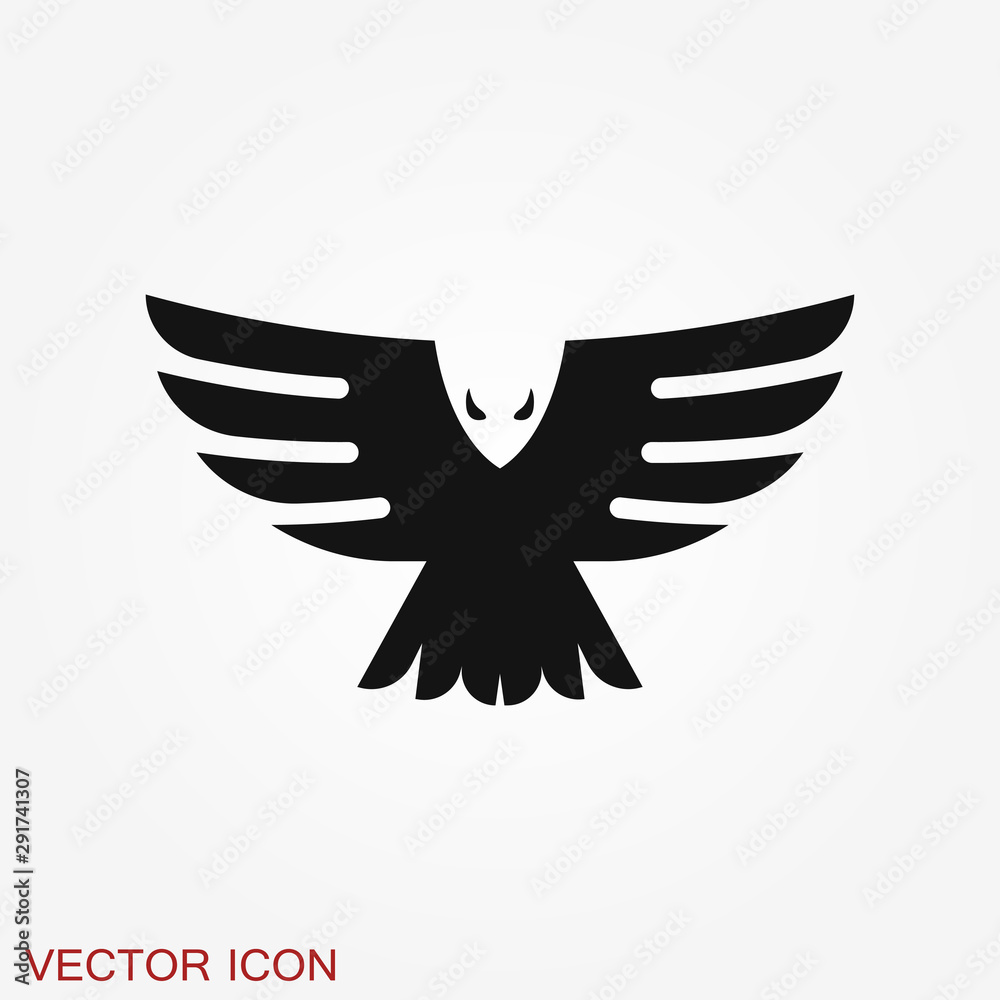 Eagle icon. Logo design vector template, flat icon. Eagle icon. Logo design vector template, flat icon.