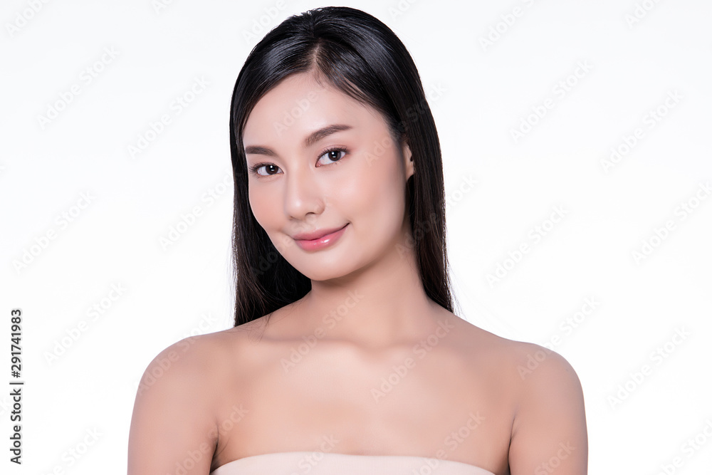 Beautiful Young Asian Woman with Clean Fresh Skin, Beautiful Young Asian Woman with Clean Fresh Skin,